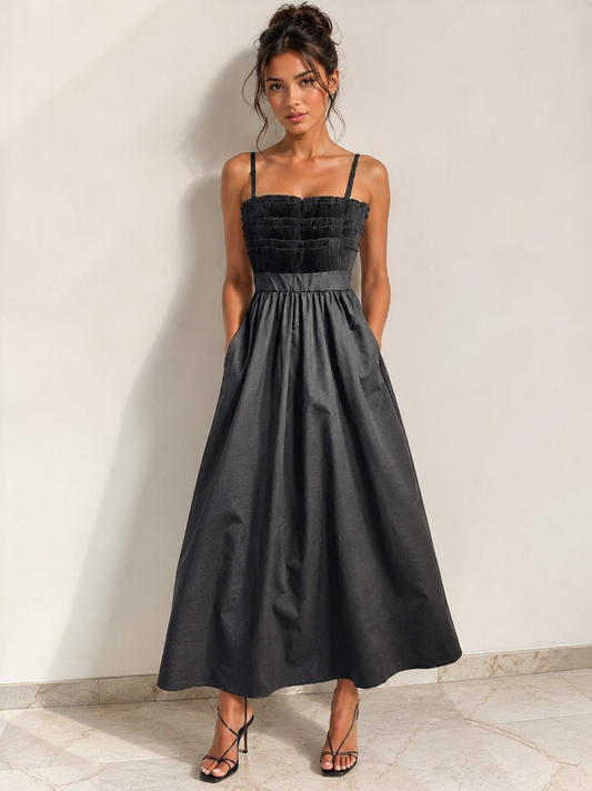 Midnight Elegance Maxi Dress