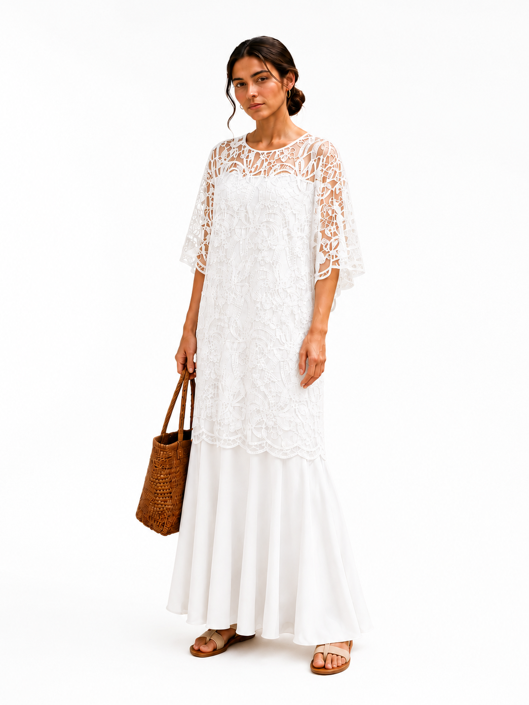 Ivory Lace Grace Maxi Dress