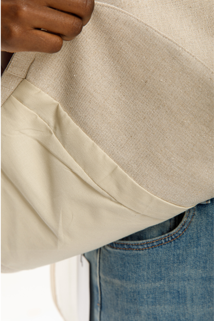 Beige Sleeveless Tailored Vest