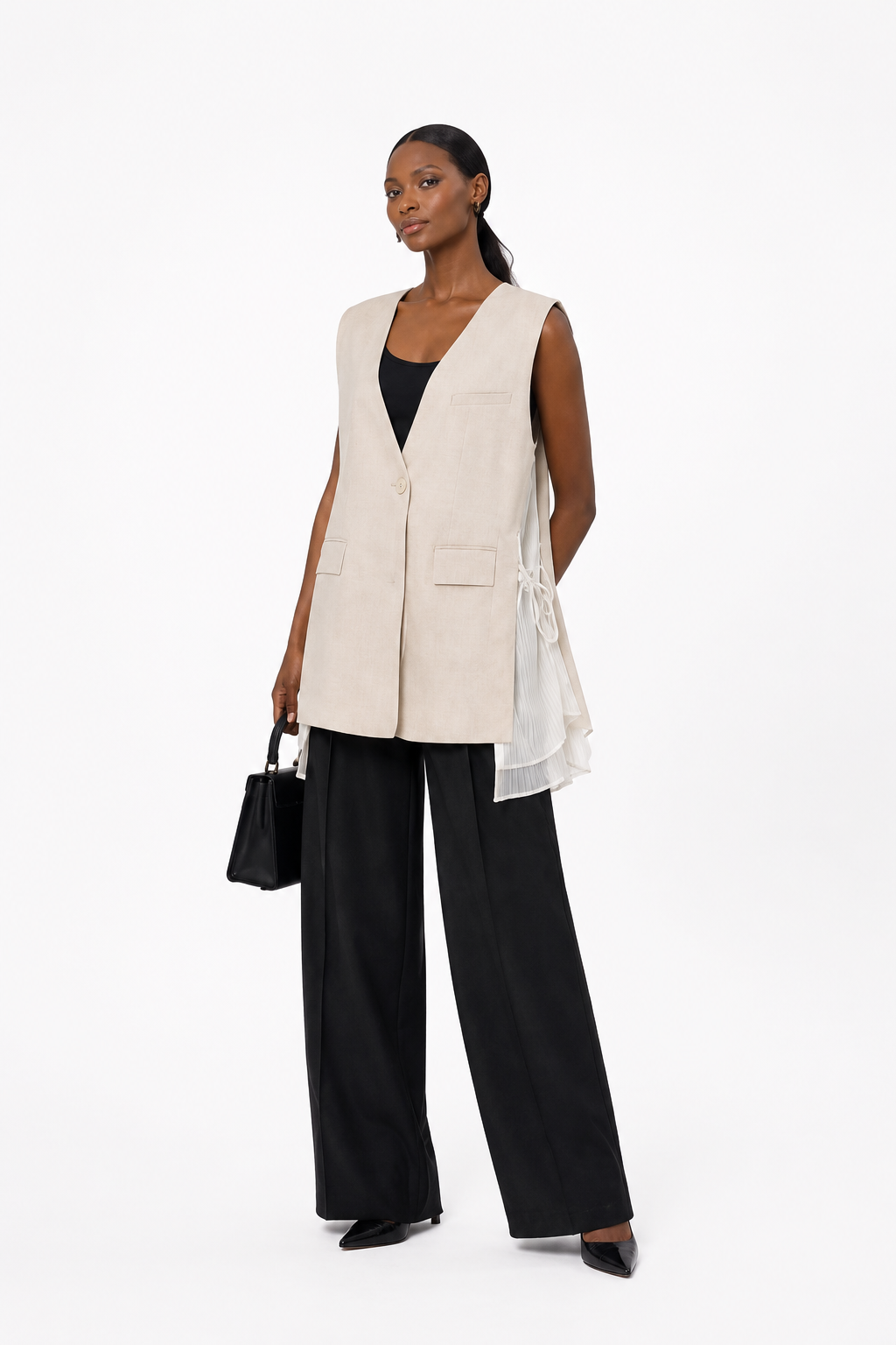 Aurora Linen Layered Vest