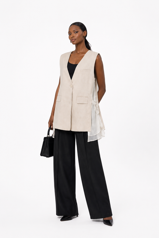 Aurora Linen Layered Vest