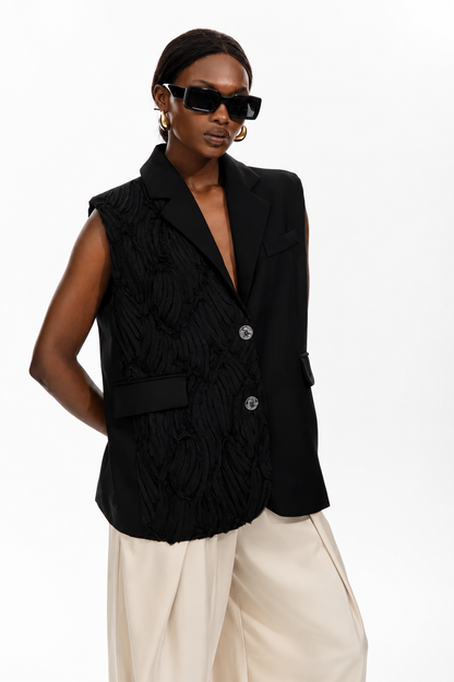 Luna Textured Tailored Vest