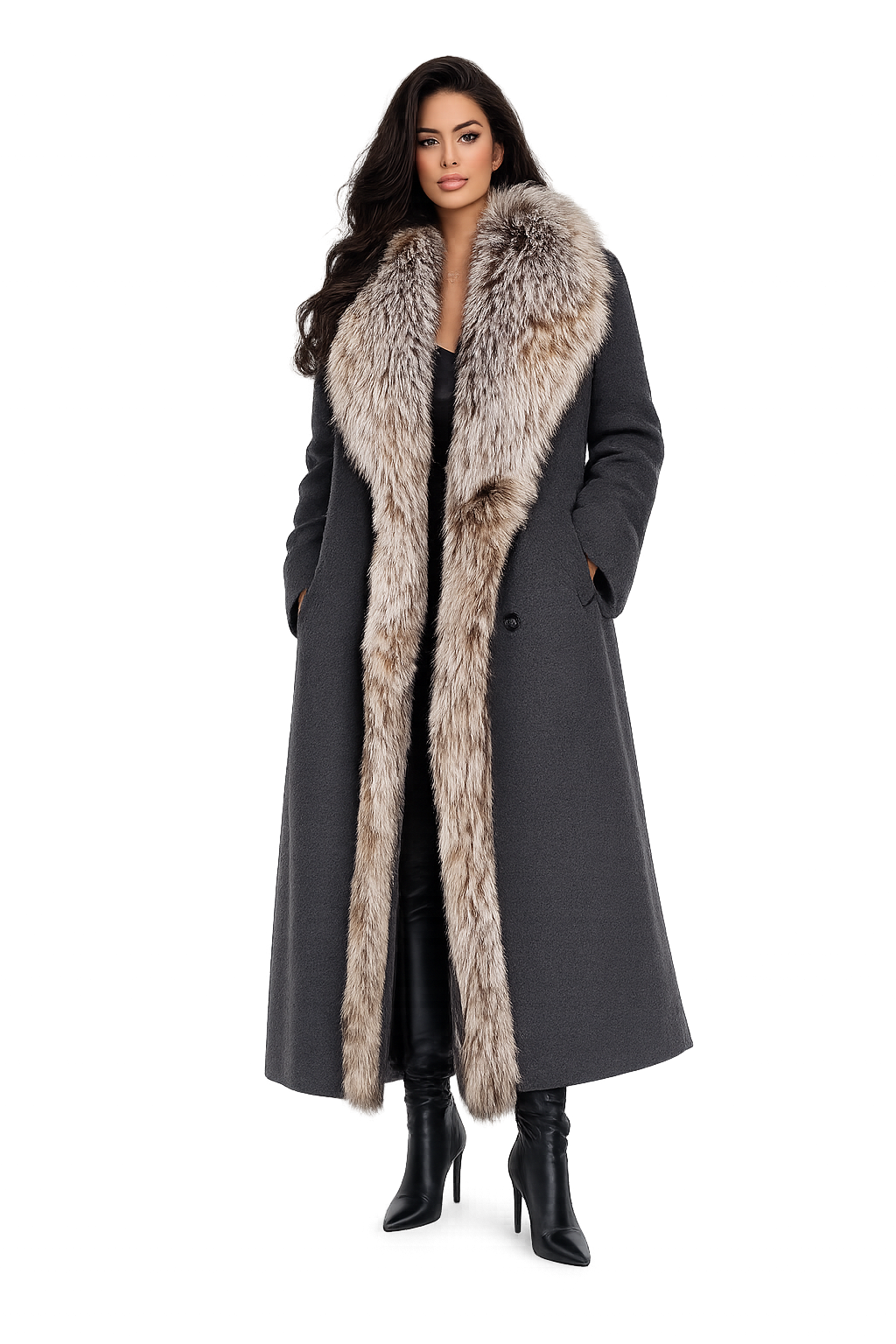 Arctic Fur Collar Coat