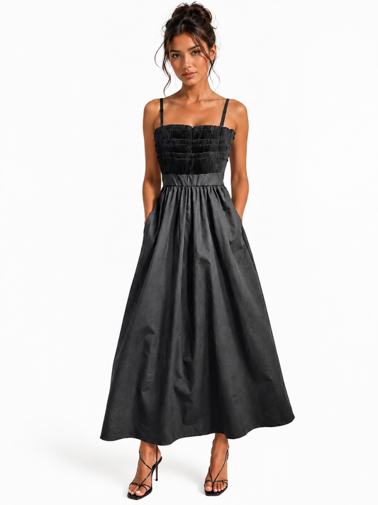 Midnight Elegance Maxi Dress