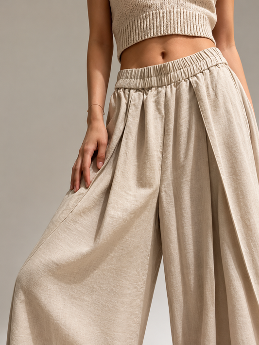 Noir Flow Wide-Leg Pants