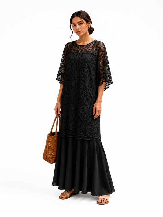 Ivory Lace Grace Maxi Dress