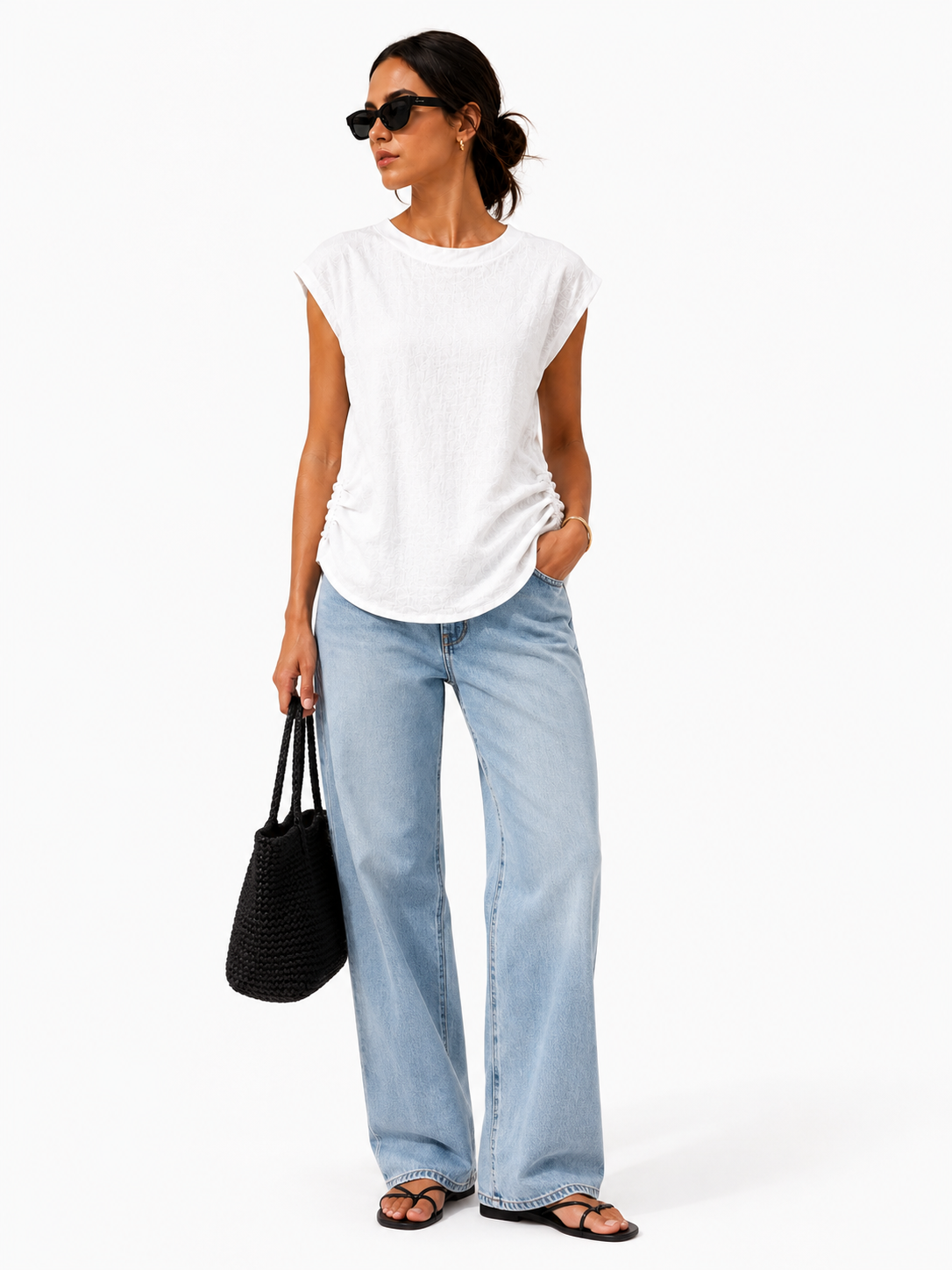 Pure Linen Draped Top