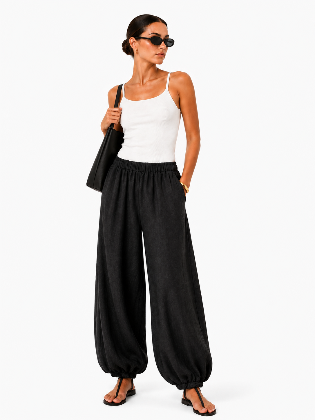 Pantalones Hinchados de Lino