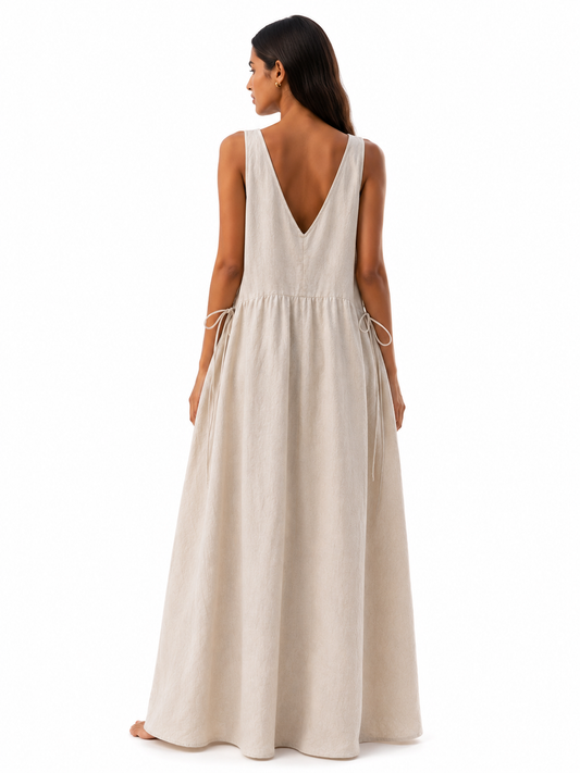 Vestido maxi de lino Coastal Breeze