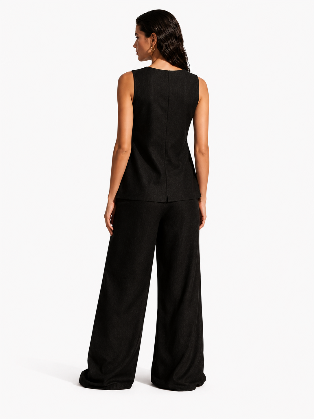 Midnight Linen Button Detail Set