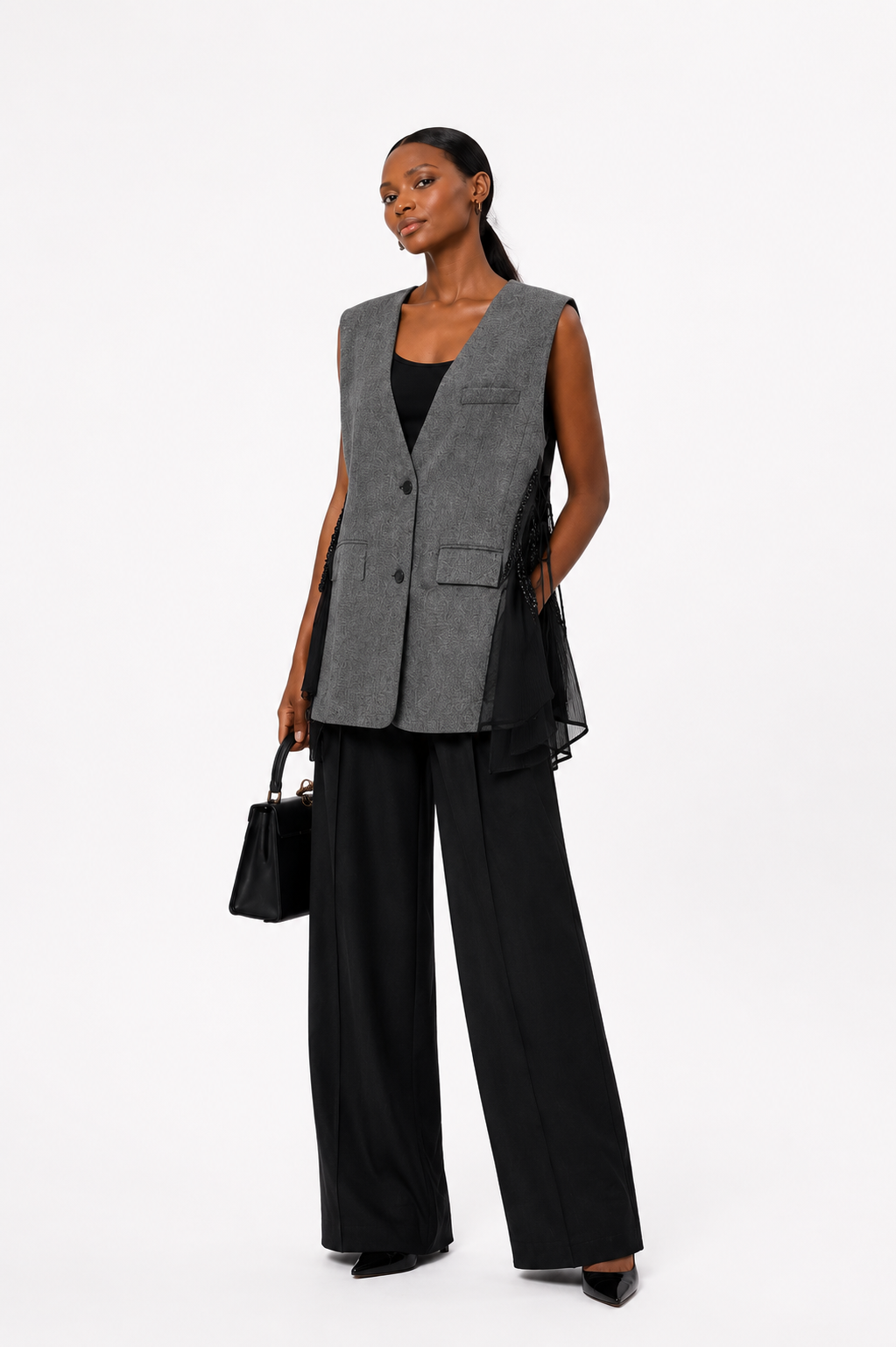 Aurora Linen Layered Vest