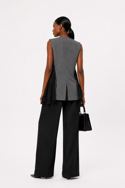 Aurora Linen Layered Vest