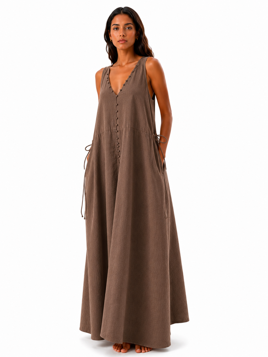 Coastal Breeze Linen Maxi Dress