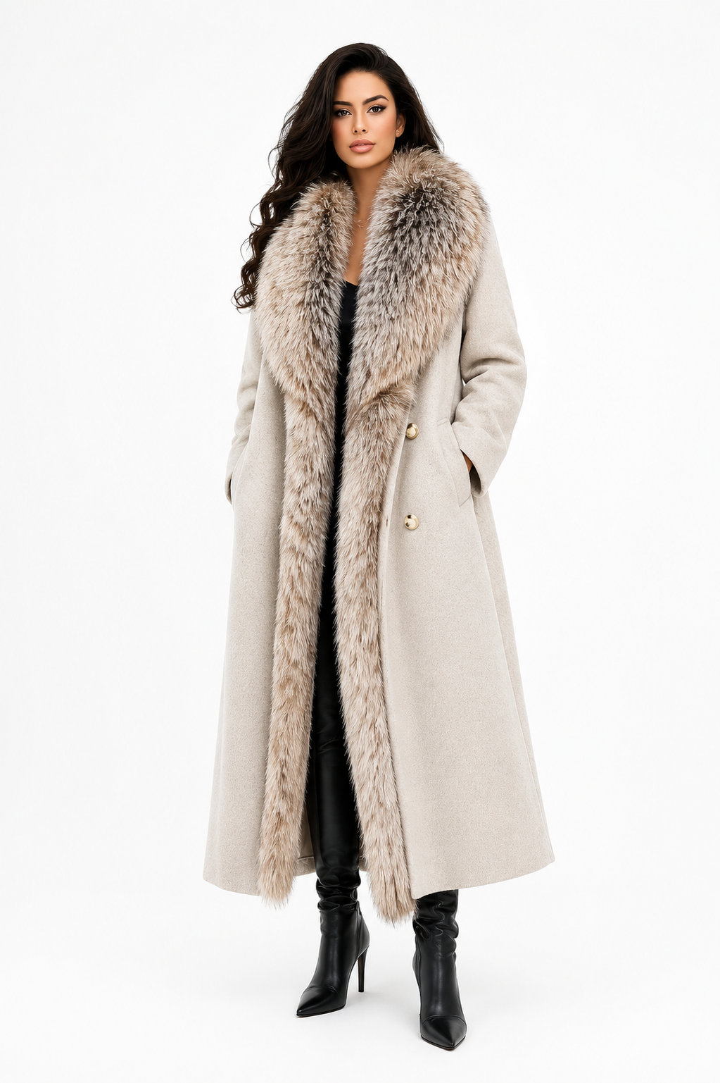 Arctic Fur Collar Coat