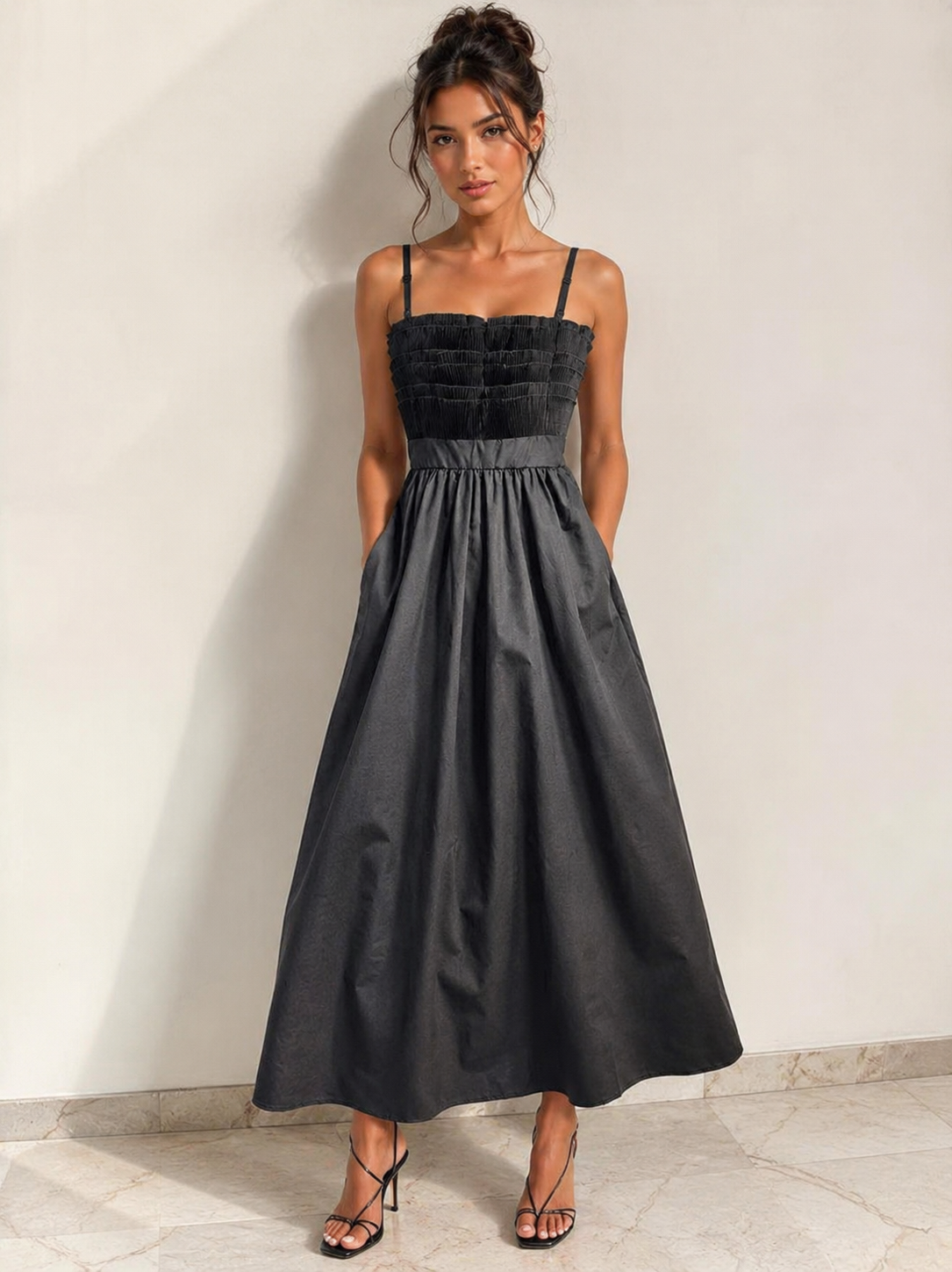 Midnight Elegance Maxi Dress