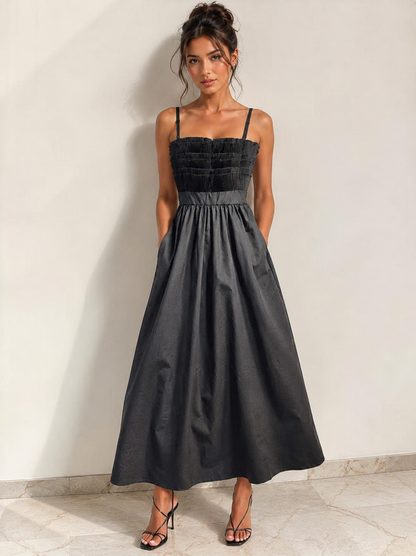 Midnight Elegance Maxi Dress