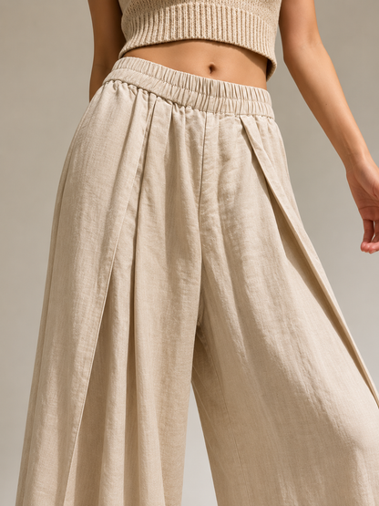 Noir Flow Wide-Leg Pants