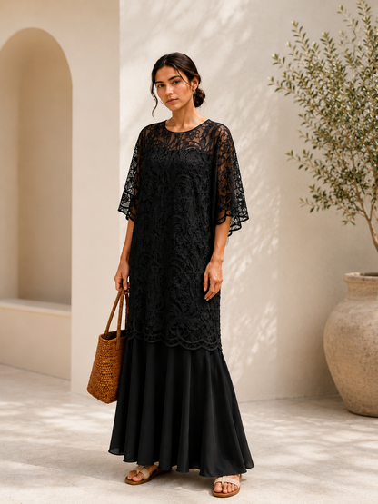 Ivory Lace Grace Maxi Dress
