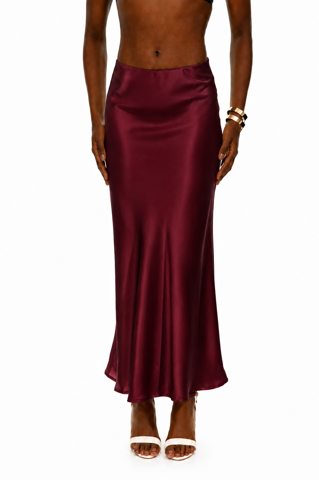 Midnight Satin Maxi Skirt