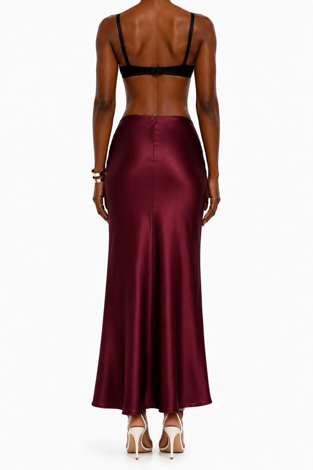 Midnight Satin Maxi Skirt