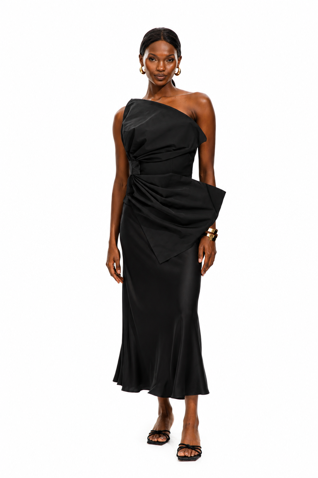 Midnight Satin Maxi Skirt