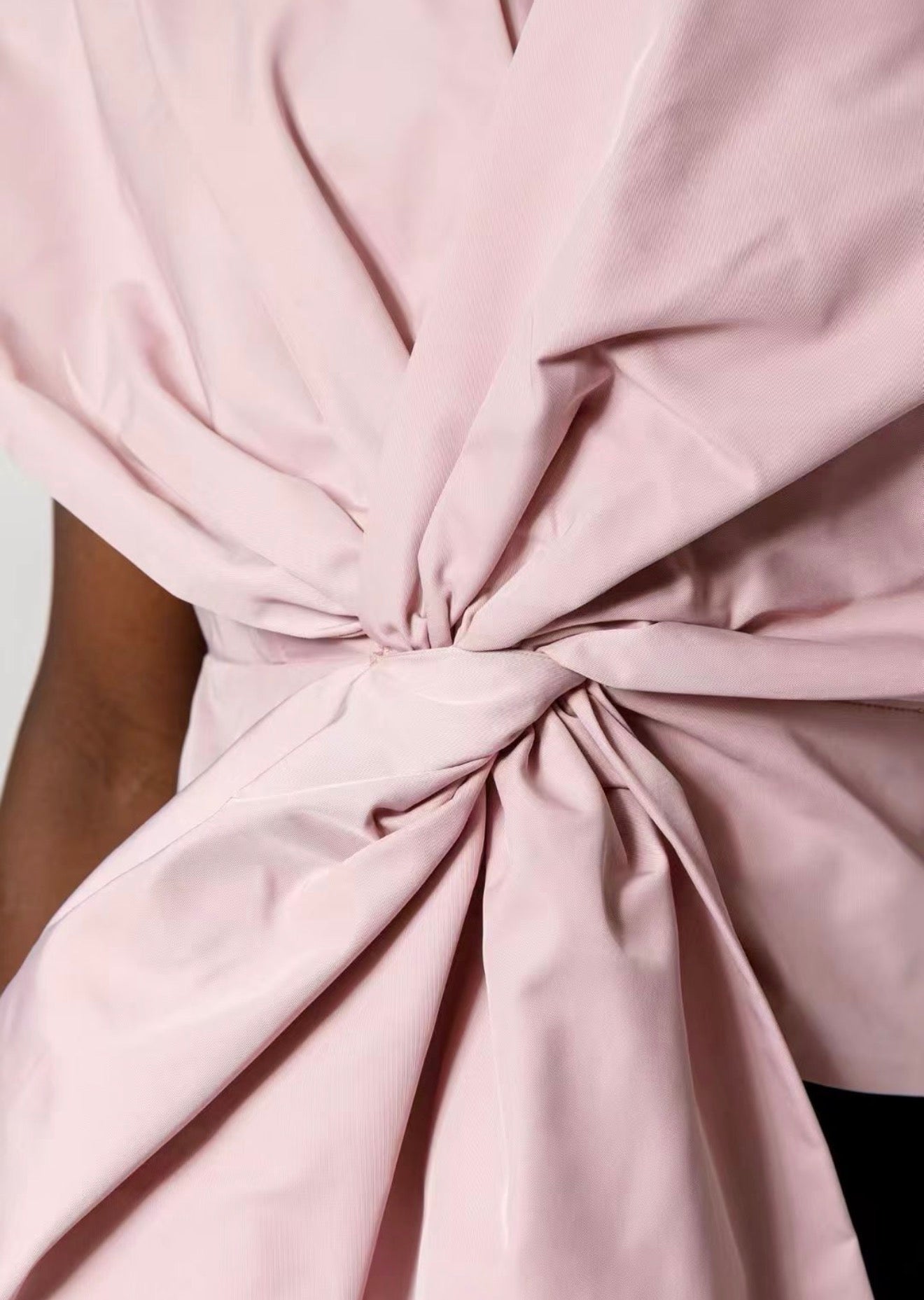 Elegant One-Shoulder Bow Blouse