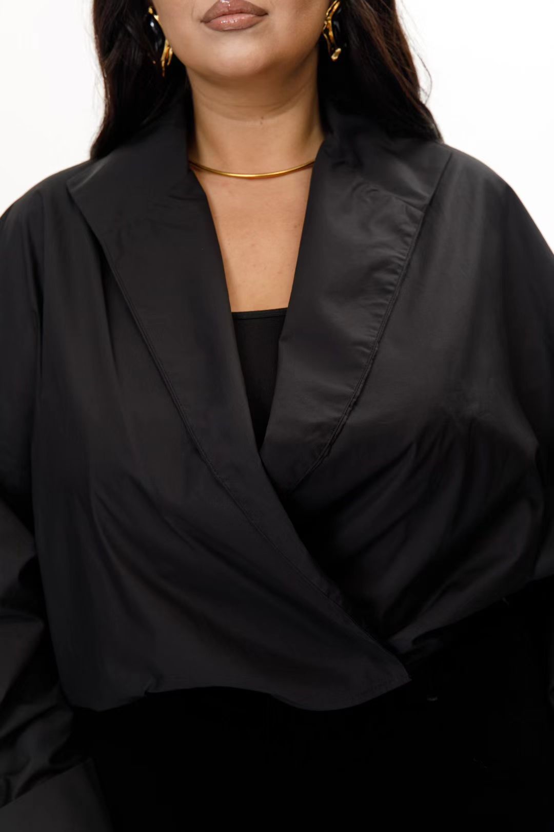 Elegant Wrap Blouse & Wide-Leg Trouser Set