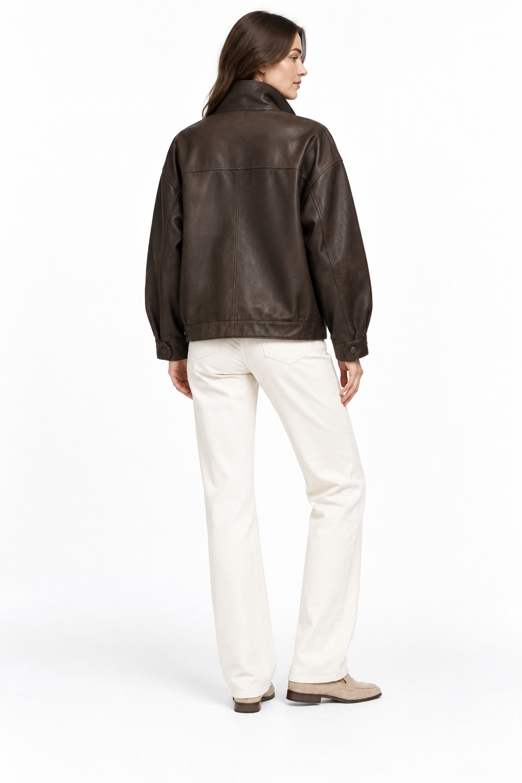Vintage Oversized Faux Leather Jacket